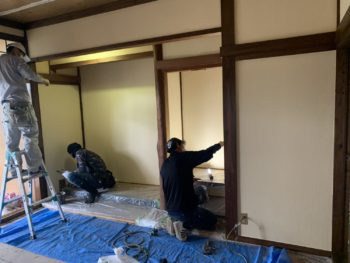 和室の木塗装